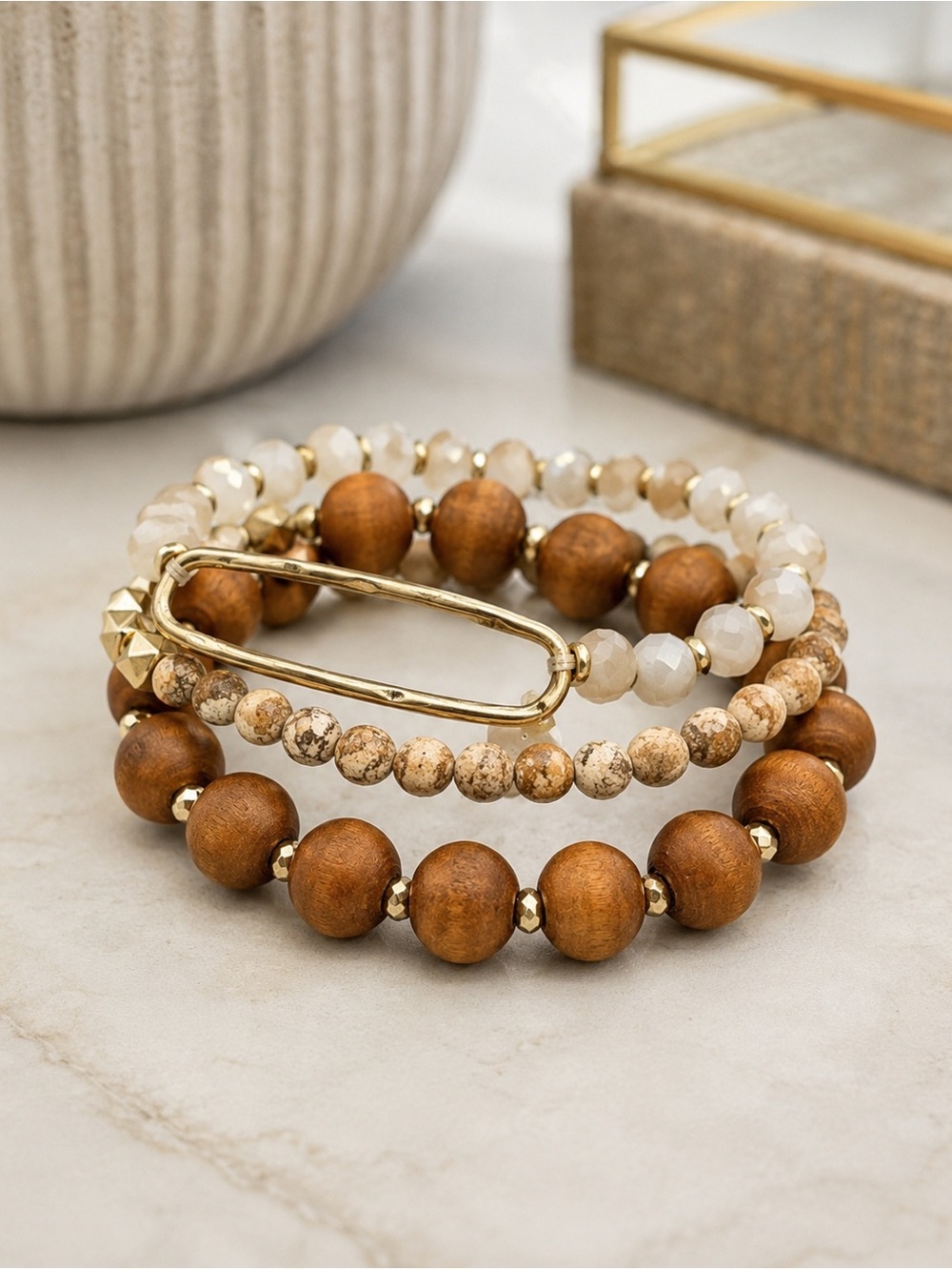 Pomina Semi-Precious Beaded Bracelet Set (BR 999/4)